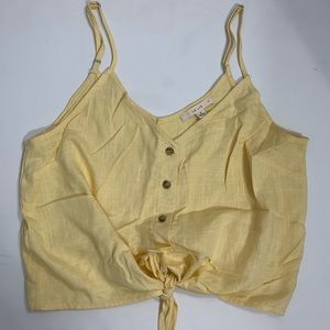 Yellow linen tank top